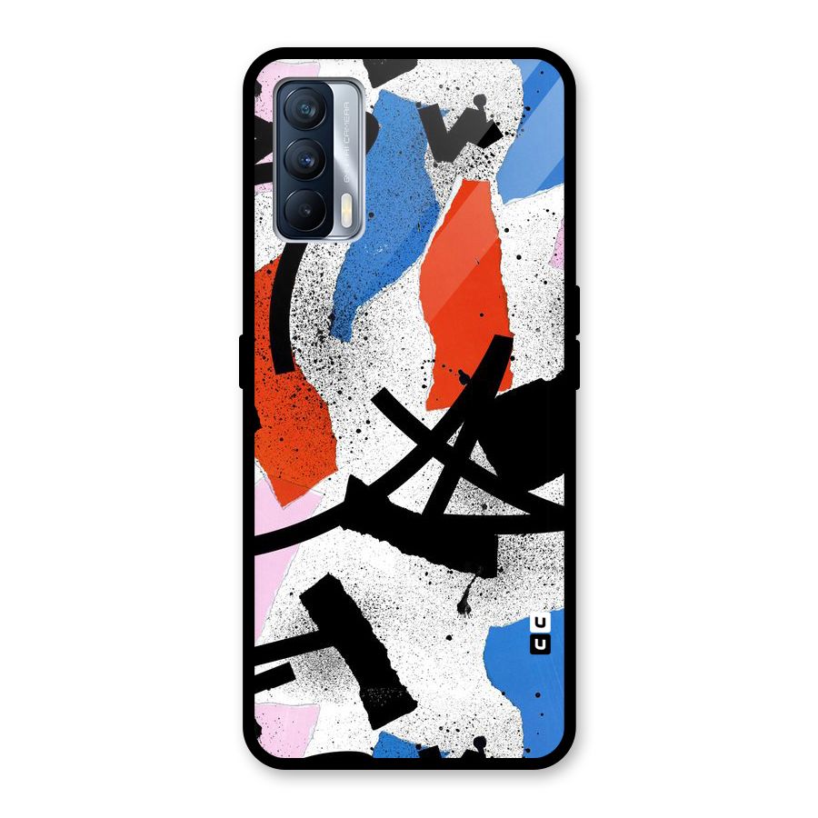 Coloured Abstract Art Glass Back Case for Realme X7