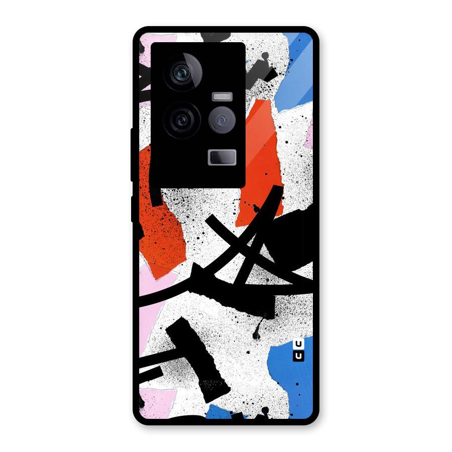 Coloured Abstract Art Glass Back Case for Vivo iQOO 11 5G