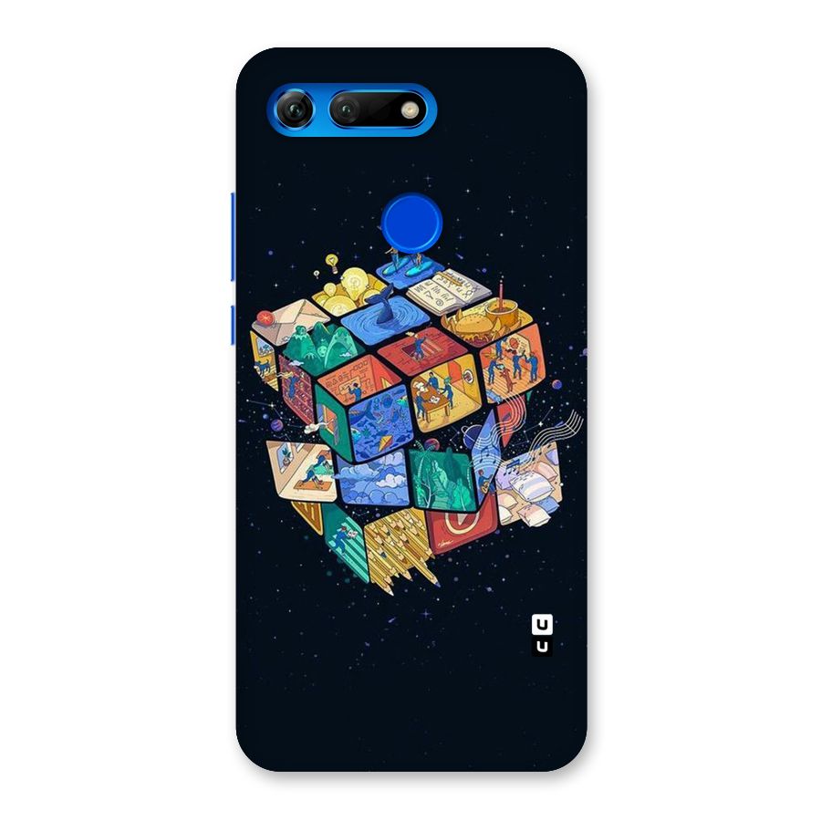 Coloured Rubic Back Case for Honor View 20
