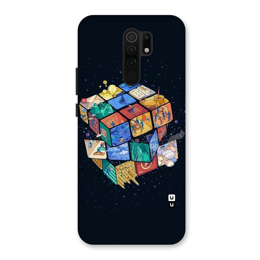 Coloured Rubic Back Case for Poco M2