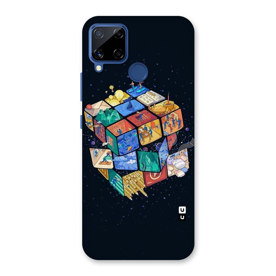Coloured Rubic Back Case for Realme C15