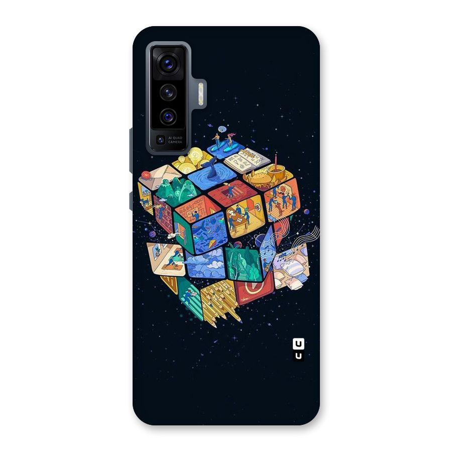 Coloured Rubic Back Case for Vivo X50