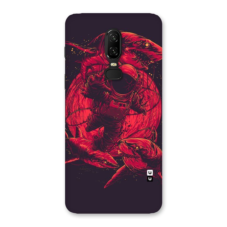 Coloured Spaceman Back Case for OnePlus 6