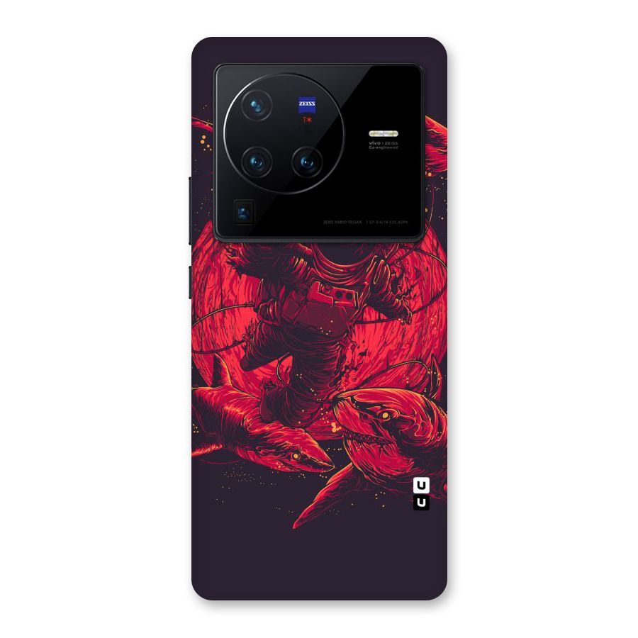 Coloured Spaceman Back Case for Vivo X80 Pro