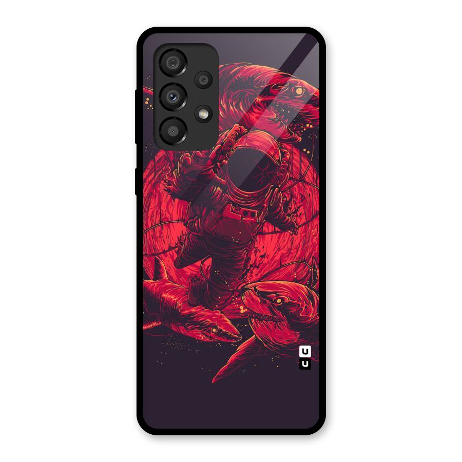 Coloured Spaceman Glass Back Case for Galaxy A33 5G