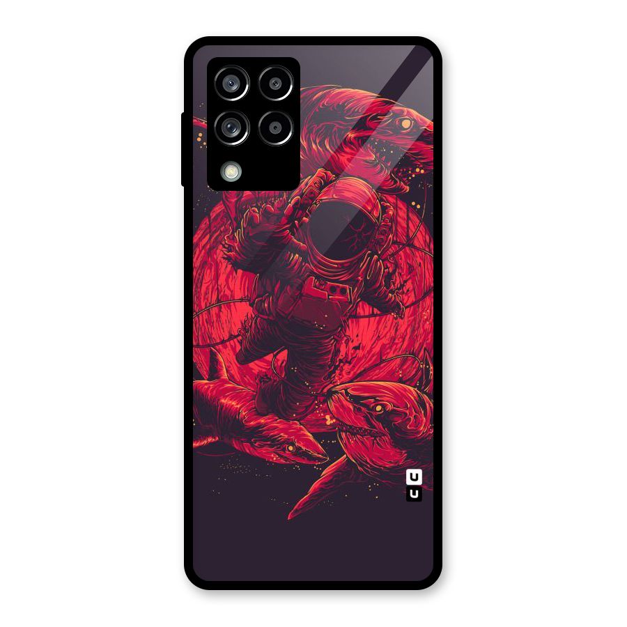 Coloured Spaceman Glass Back Case for Galaxy M53 5G