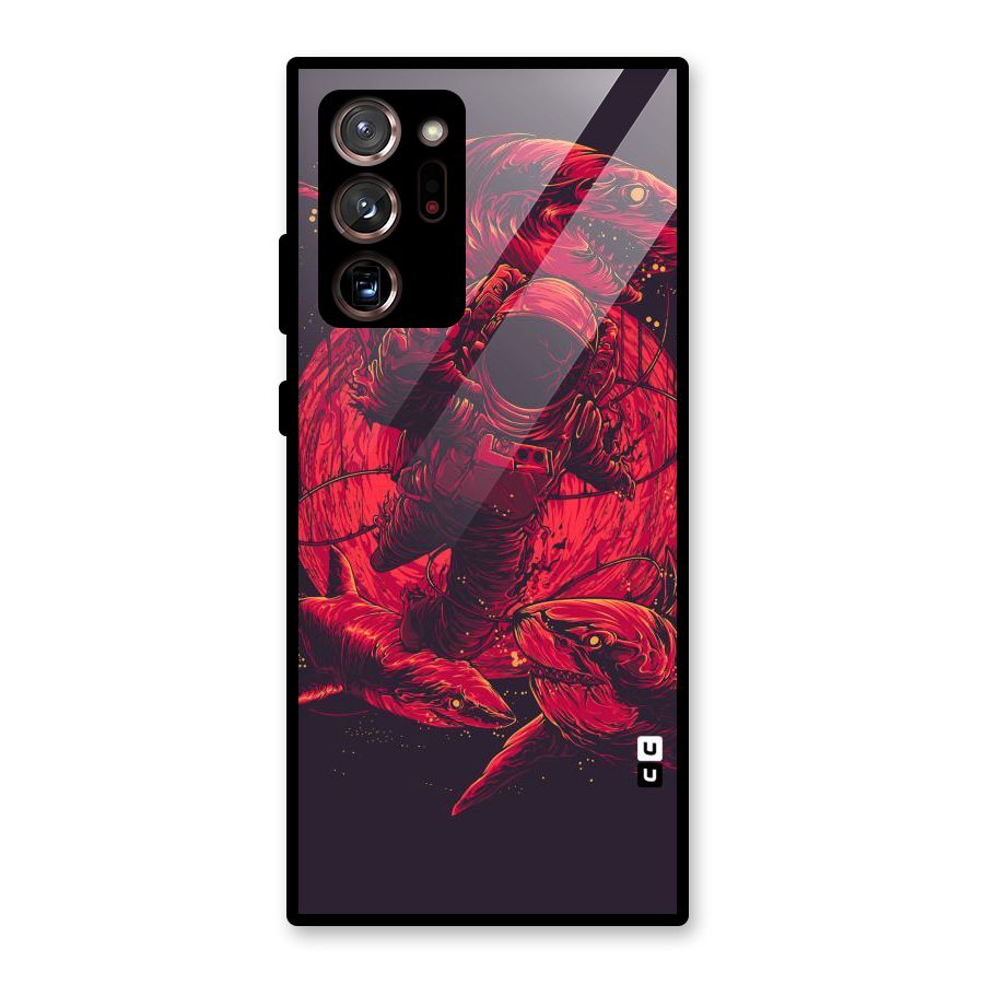 Coloured Spaceman Glass Back Case for Galaxy Note 20 Ultra 5G