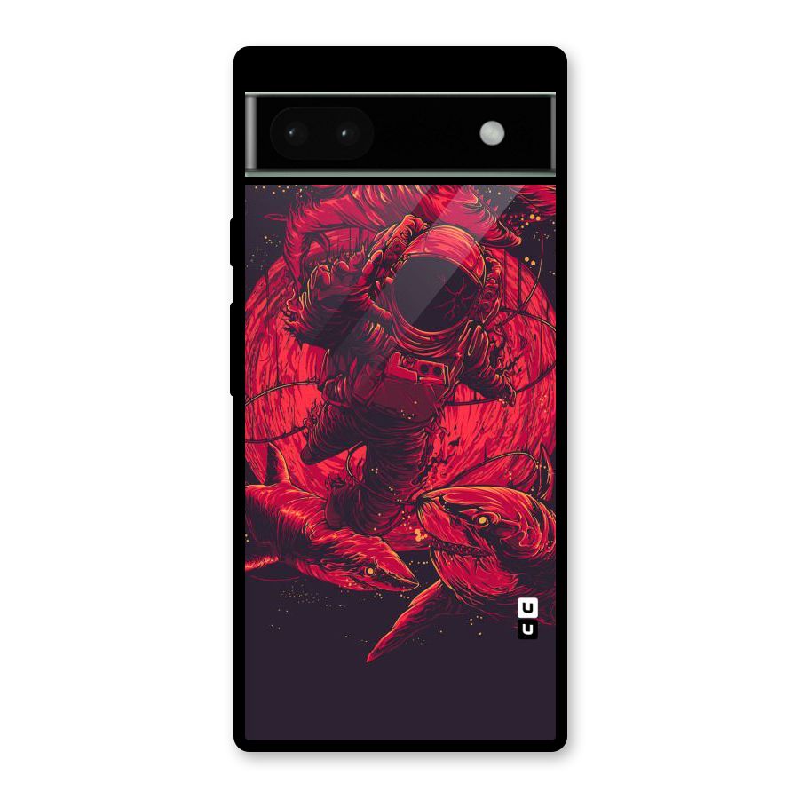 Coloured Spaceman Glass Back Case for Google Pixel 6a