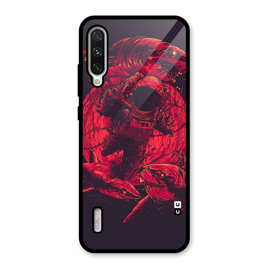 Coloured Spaceman Glass Back Case for Mi A3