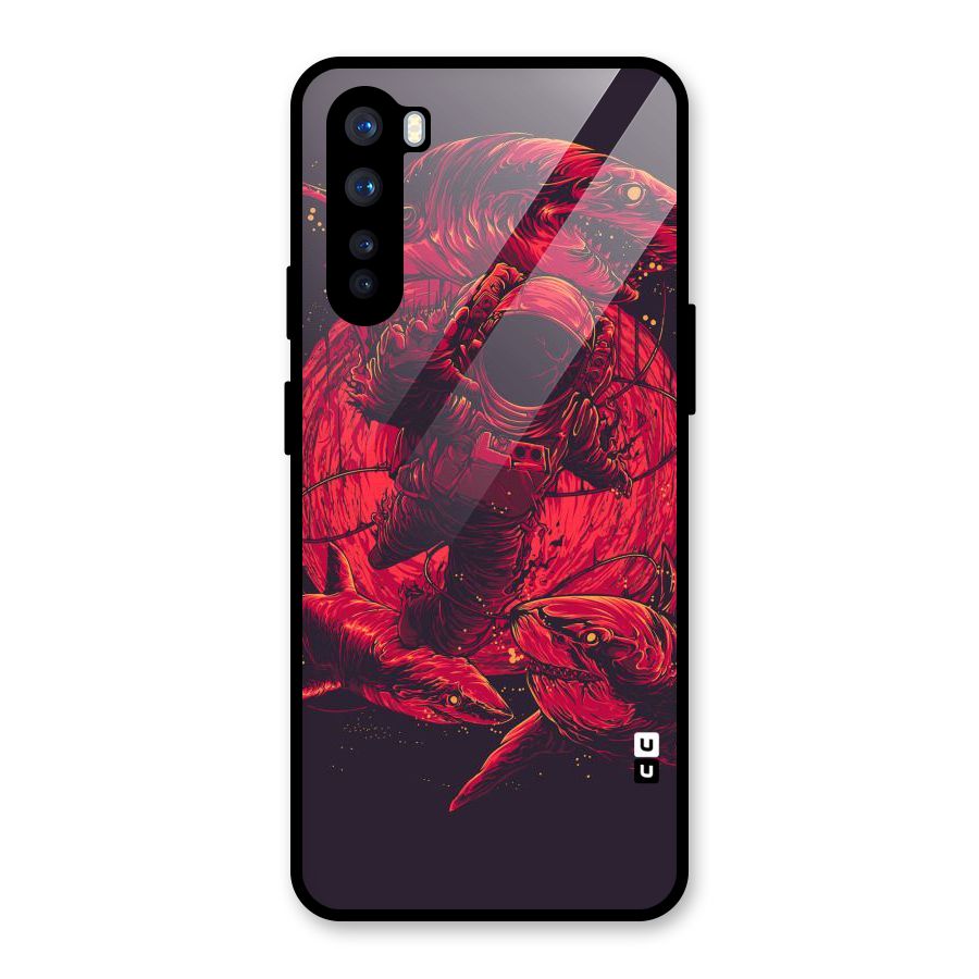 Coloured Spaceman Glass Back Case for OnePlus Nord