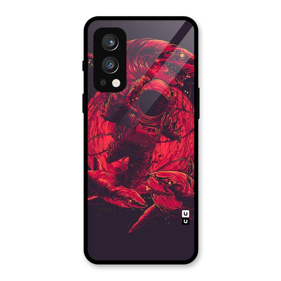 Coloured Spaceman Glass Back Case for OnePlus Nord 2 5G