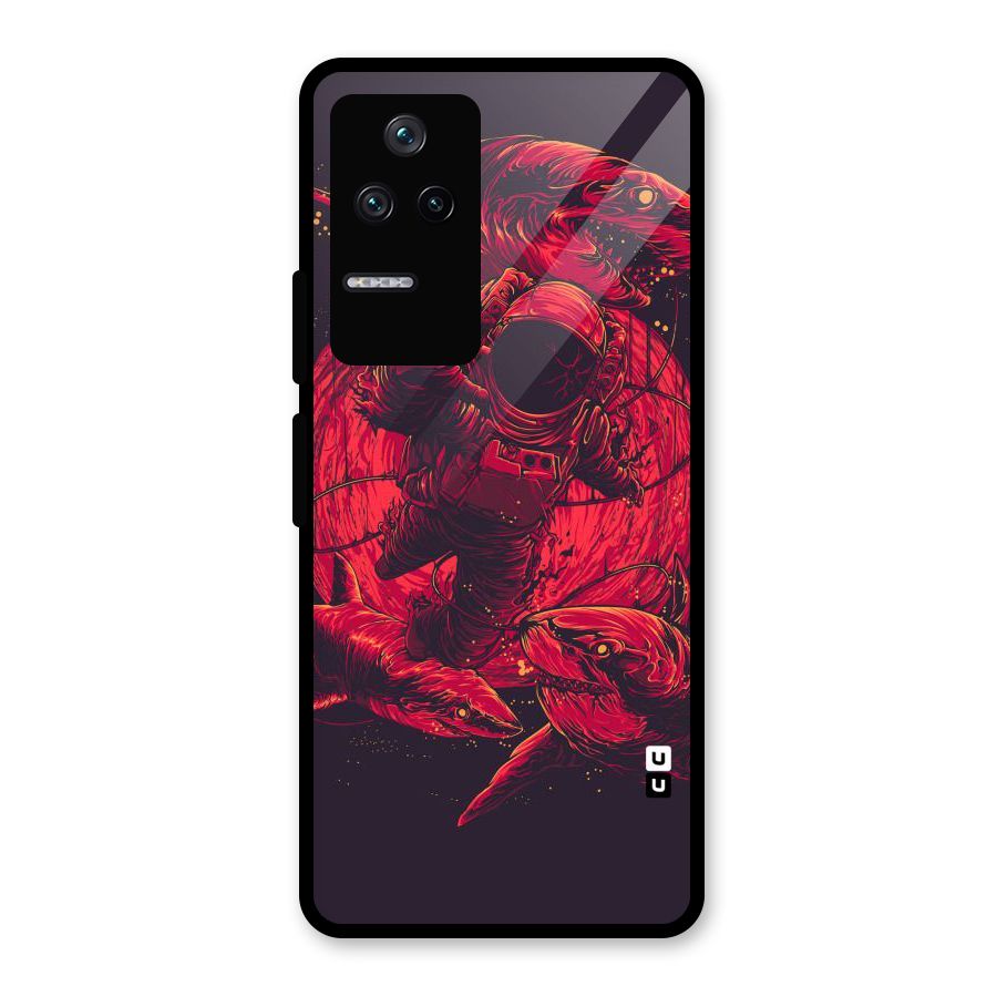Coloured Spaceman Glass Back Case for Poco F4 5G