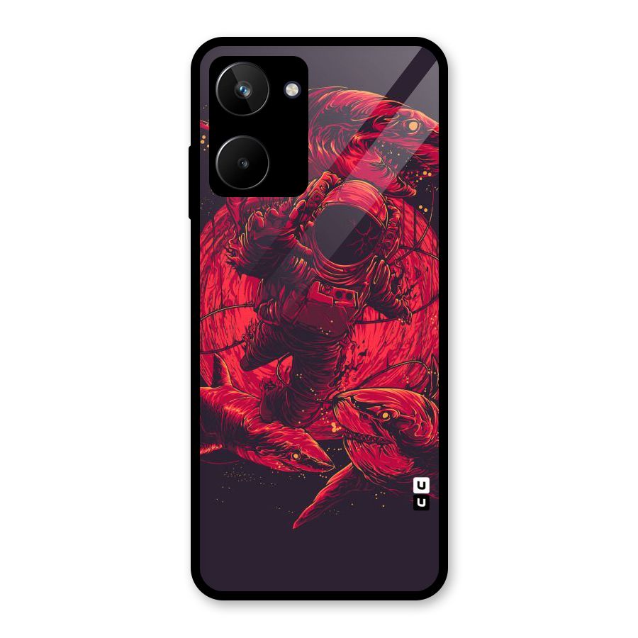 Coloured Spaceman Glass Back Case for Realme 10