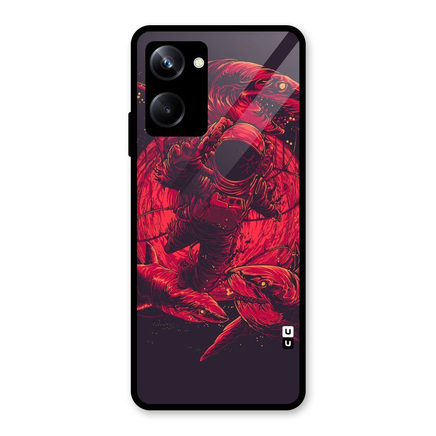 Coloured Spaceman Glass Back Case for Realme 10 Pro