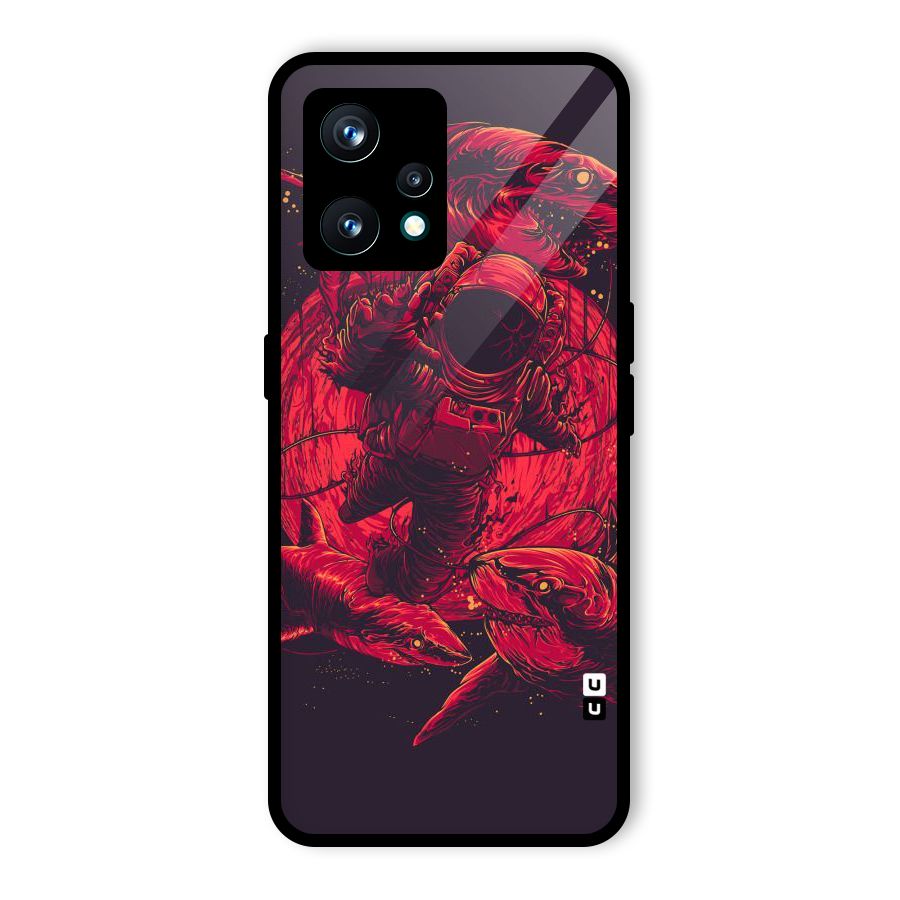 Coloured Spaceman Glass Back Case for Realme 9 Pro Plus 5G