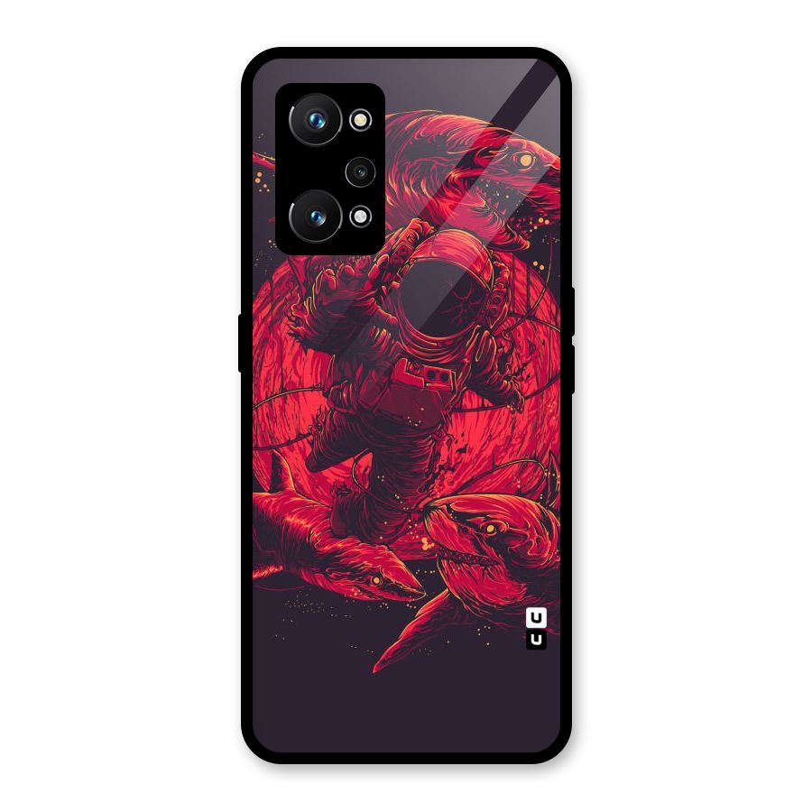 Coloured Spaceman Glass Back Case for Realme GT Neo 3T
