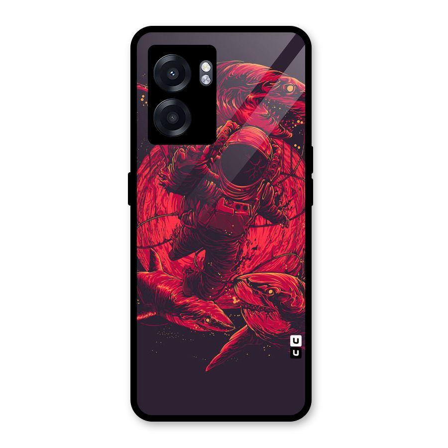 Coloured Spaceman Glass Back Case for Realme Narzo 50 5G