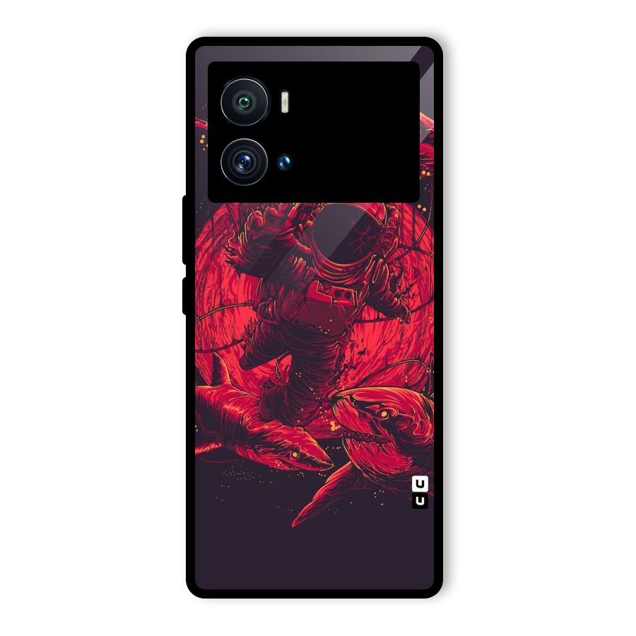 Coloured Spaceman Glass Back Case for Vivo iQOO 9 Pro