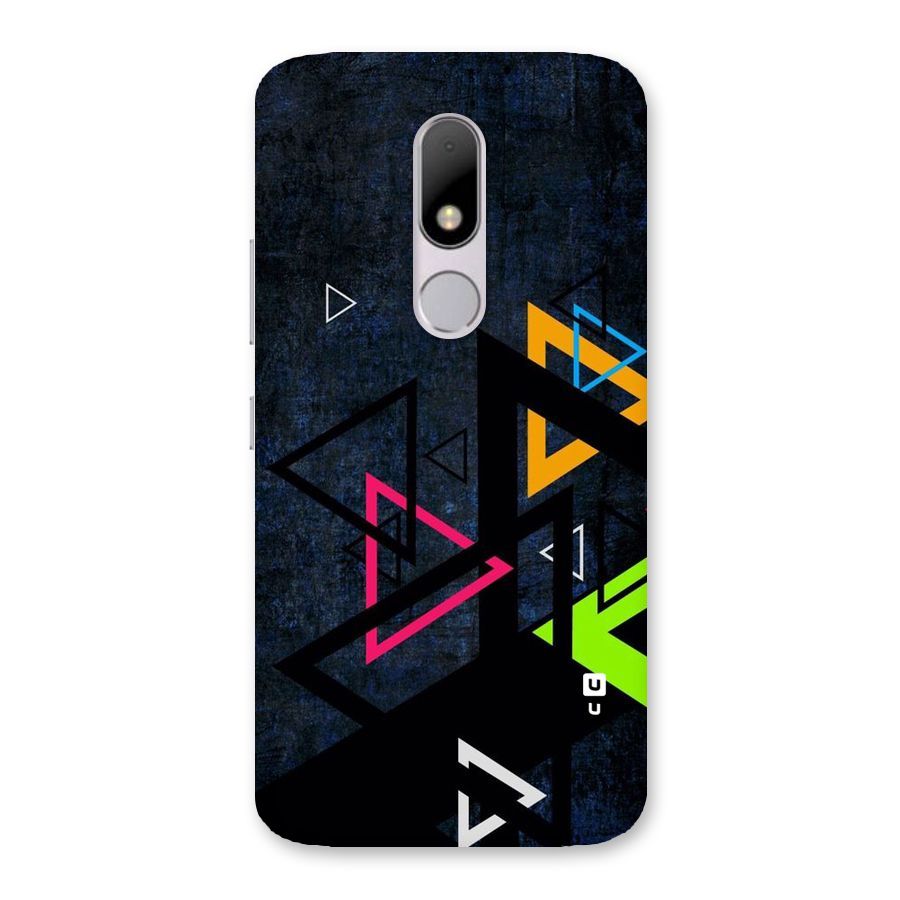 Coloured Triangles Back Case for Moto M