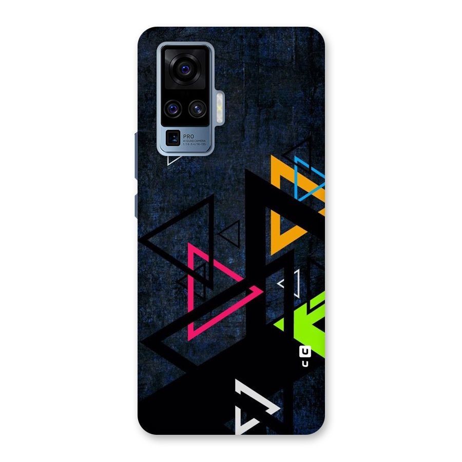 Coloured Triangles Back Case for Vivo X50 Pro