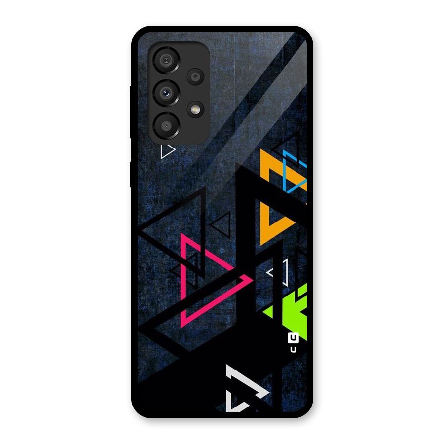 Coloured Triangles Glass Back Case for Galaxy A33 5G