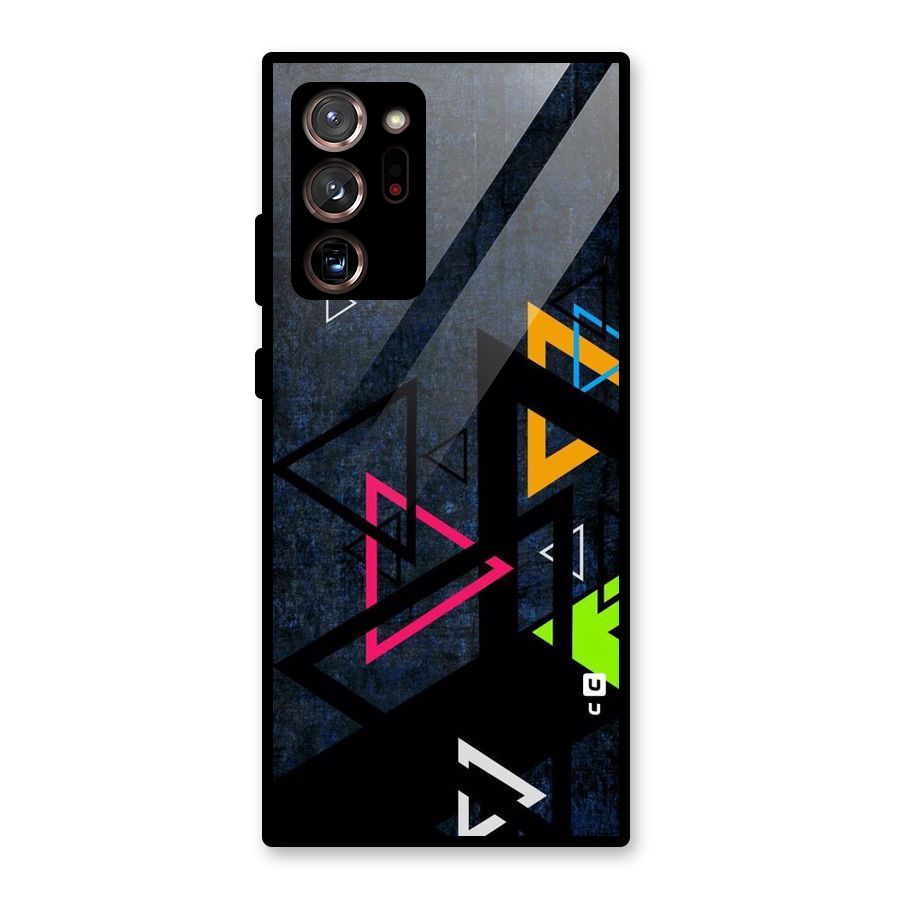 Coloured Triangles Glass Back Case for Galaxy Note 20 Ultra