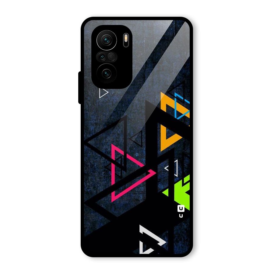 Coloured Triangles Glass Back Case for Mi 11X Pro