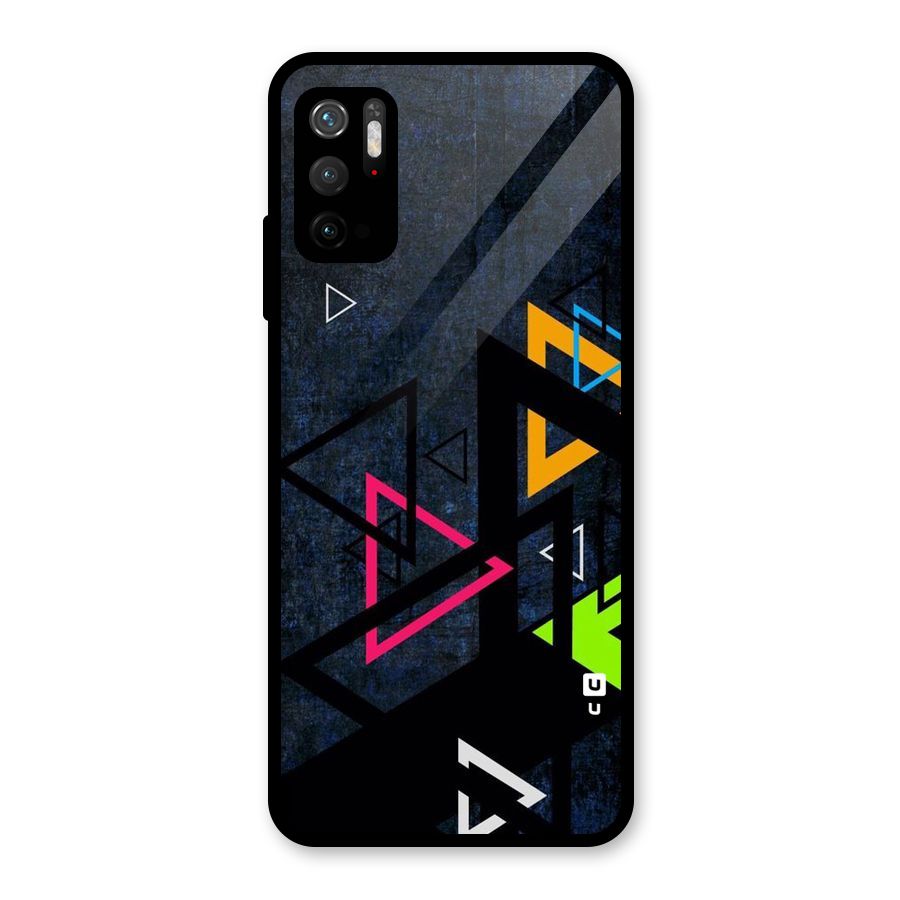 Coloured Triangles Glass Back Case for Poco M3 Pro 5G