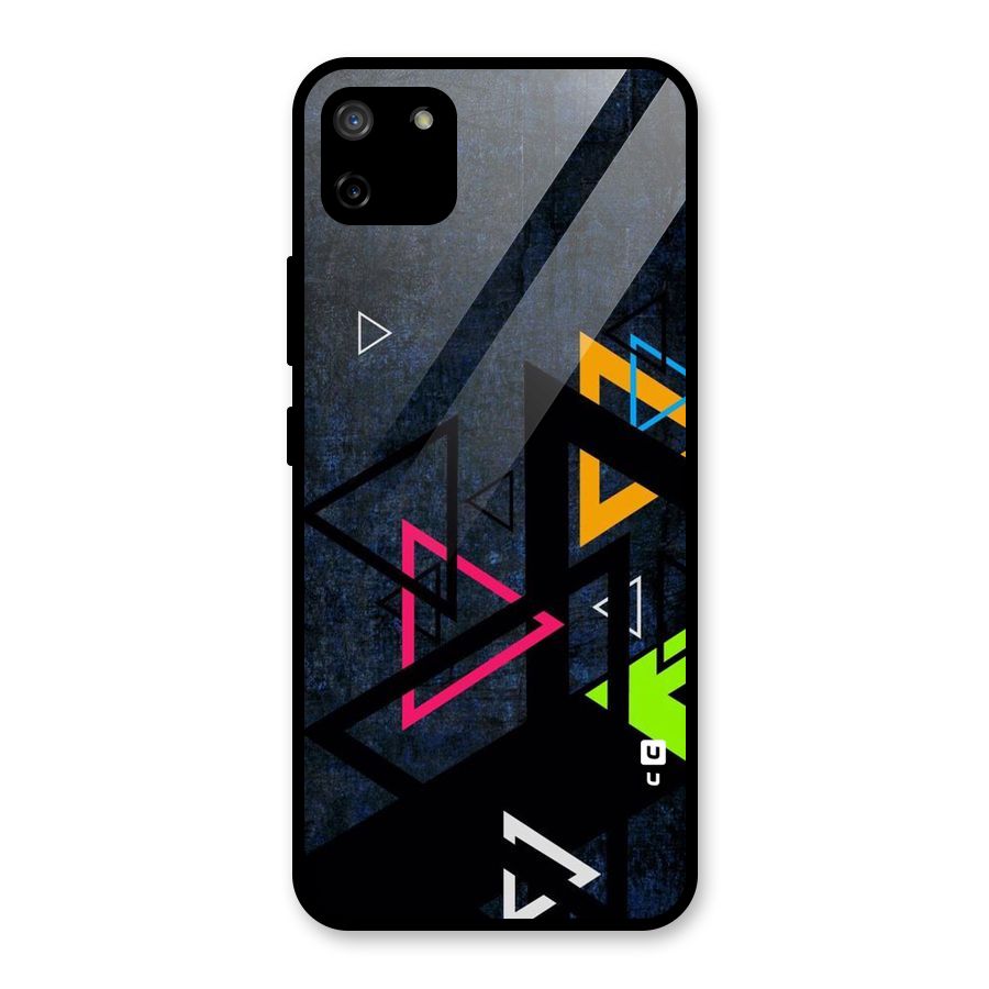 Coloured Triangles Glass Back Case for Realme C11