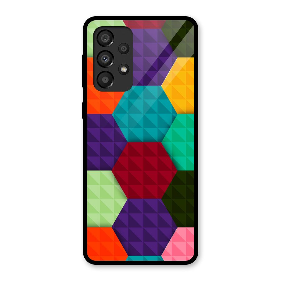 Colourful Abstract Glass Back Case for Galaxy A33 5G