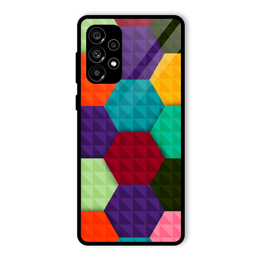Colourful Abstract Glass Back Case for Galaxy A73 5G