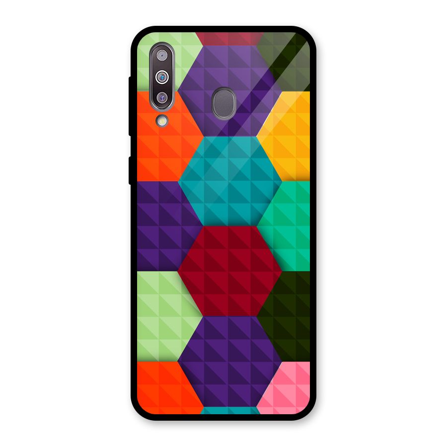 Colourful Abstract Glass Back Case for Galaxy M30