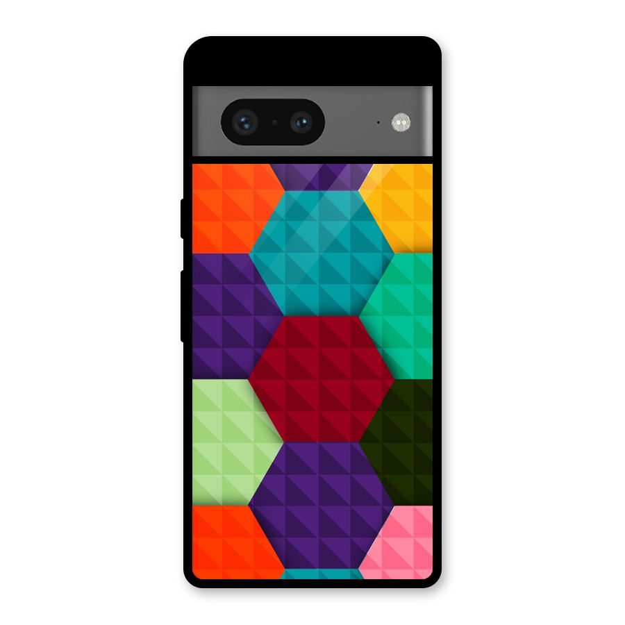 Colourful Abstract Glass Back Case for Google Pixel 7