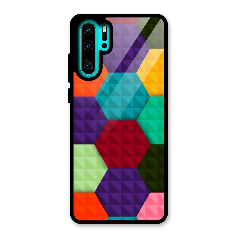 Colourful Abstract Glass Back Case for Huawei P30 Pro