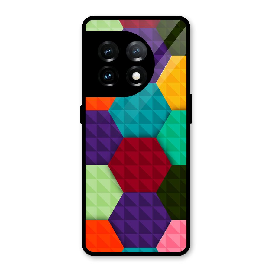 Colourful Abstract Glass Back Case for OnePlus 11