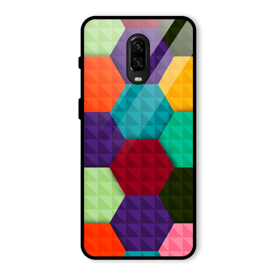 Colourful Abstract Glass Back Case for OnePlus 6T