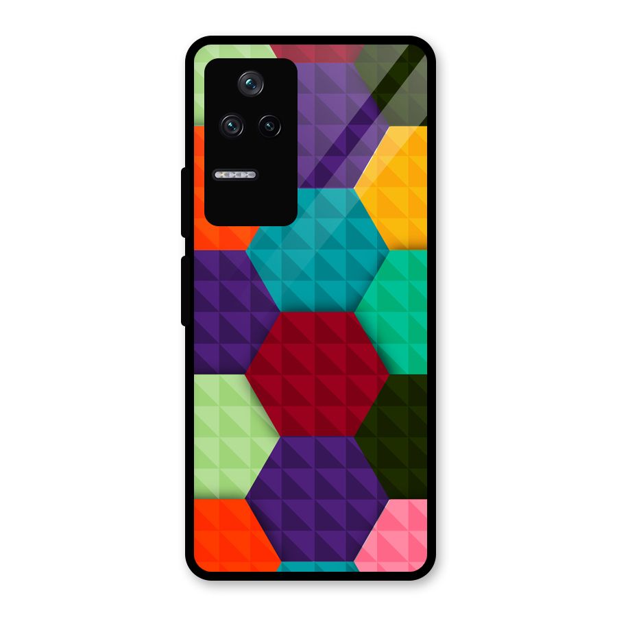 Colourful Abstract Glass Back Case for Poco F4 5G