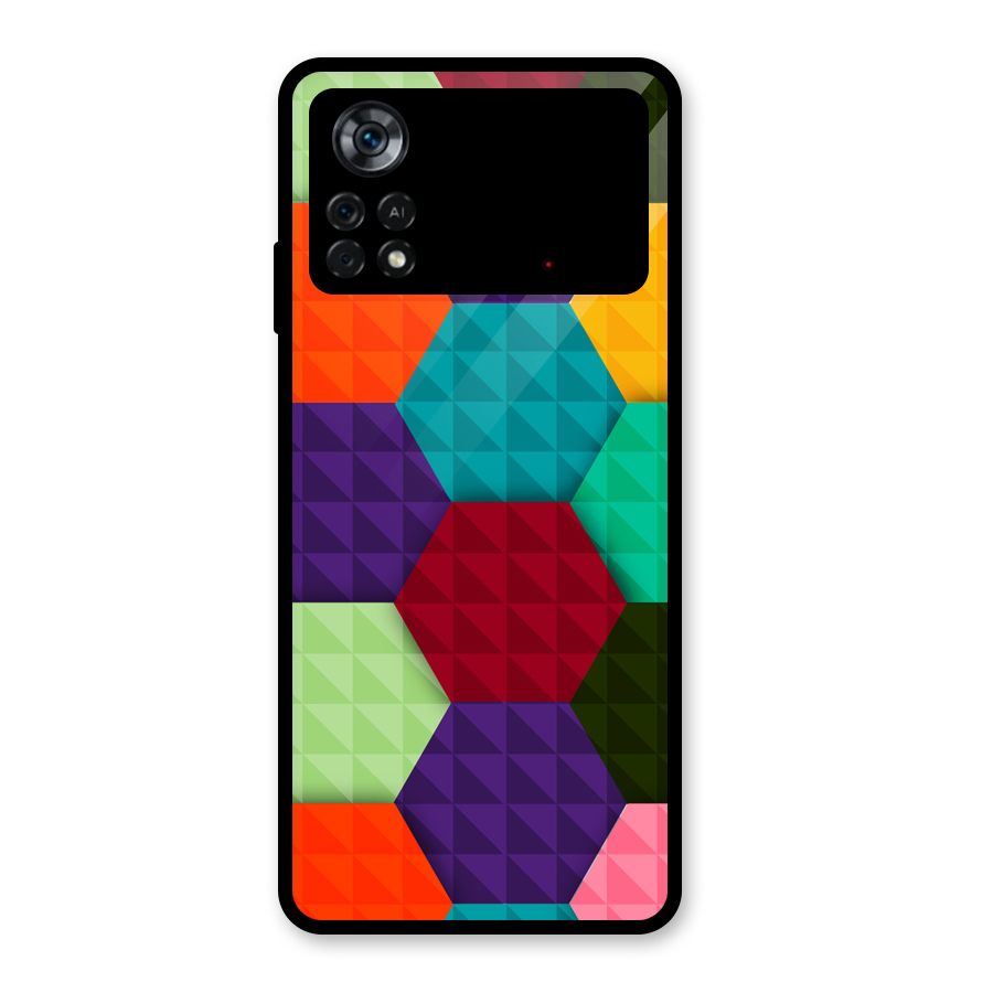 Colourful Abstract Glass Back Case for Poco X4 Pro 5G