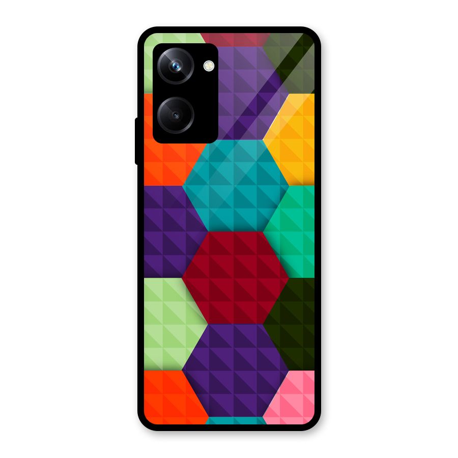 Colourful Abstract Glass Back Case for Realme 10 Pro
