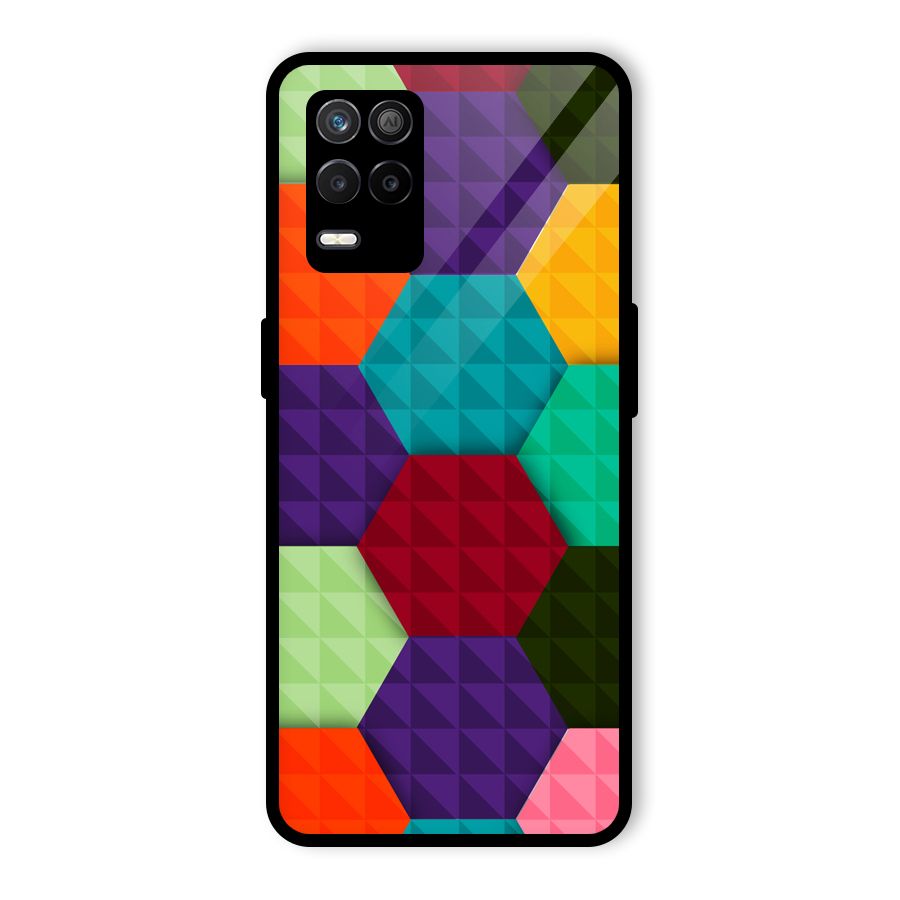 Colourful Abstract Glass Back Case for Realme 8 5G