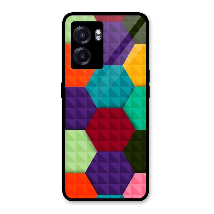 Colourful Abstract Glass Back Case for Realme Narzo 50 5G