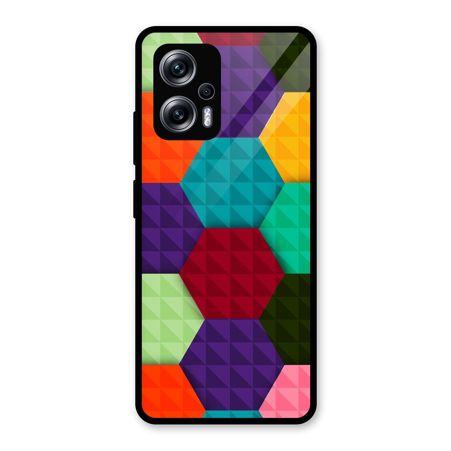 Colourful Abstract Glass Back Case for Redmi K50i