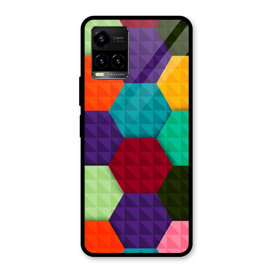 Colourful Abstract Glass Back Case for Vivo Y21T