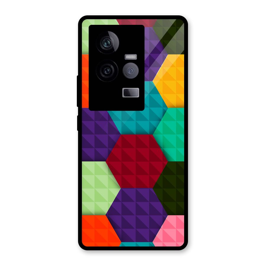 Colourful Abstract Glass Back Case for Vivo iQOO 11 5G