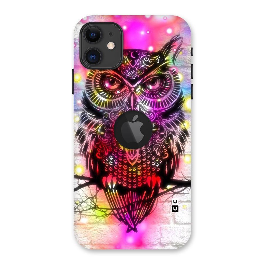 Colourful Owl Back Case for iPhone 11 Logo Cut