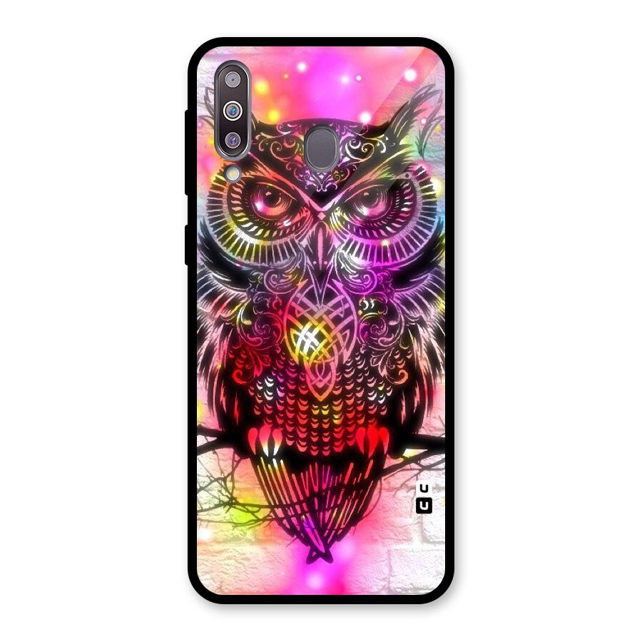 Colourful Owl Glass Back Case for Galaxy M30