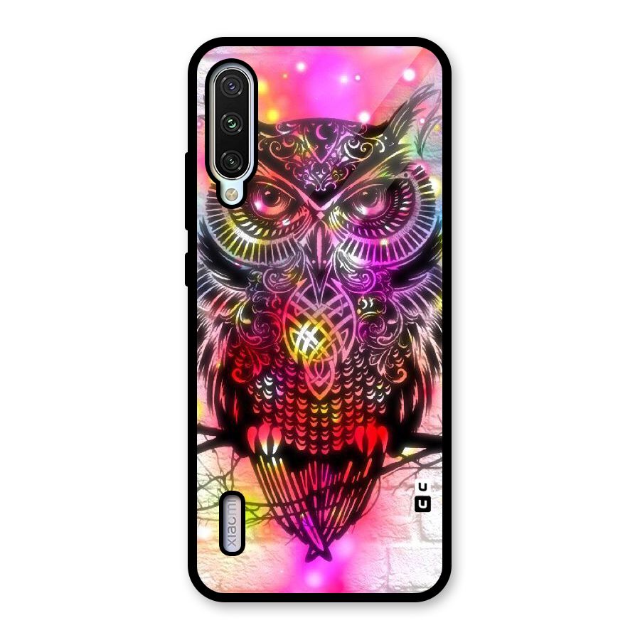 Colourful Owl Glass Back Case for Mi A3