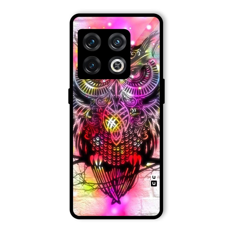 Colourful Owl Glass Back Case for OnePlus 10 Pro 5G