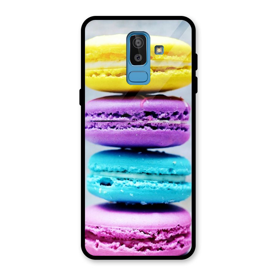 Colourful Whoopie Pies Glass Back Case for Galaxy J8