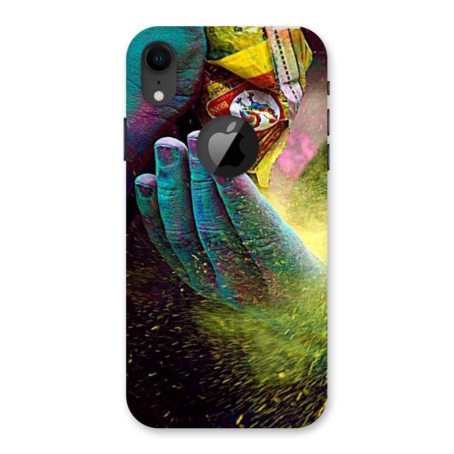 Colours Back Case for iPhone XR Logo Cut